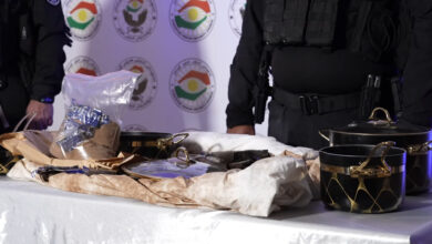 Erbil security forces seize 1.5 kg of heroin hidden in non-stick pans