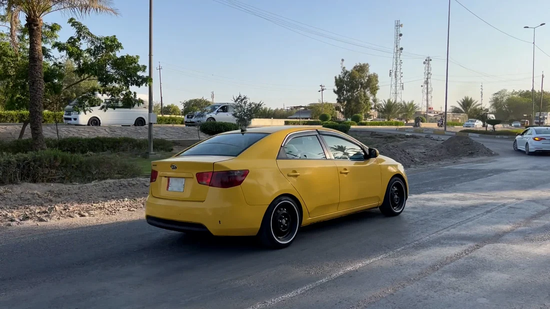 Taxi stolen by a passenger in Baghdad's Doura district