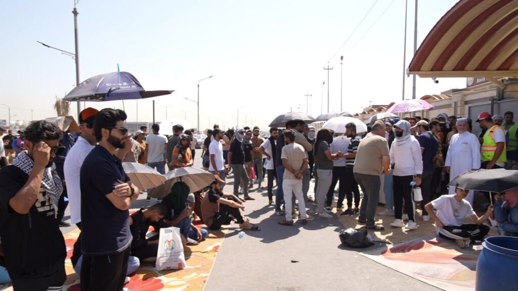 Clashes erupt between police and job-seeking protesters outside Basra Council