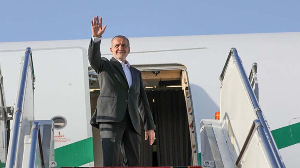 Iran's President Pezeshkian arrives in Erbil for talks with Kurdish officials