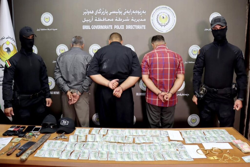 Erbil police arrest three suspects in charity fraud scheme