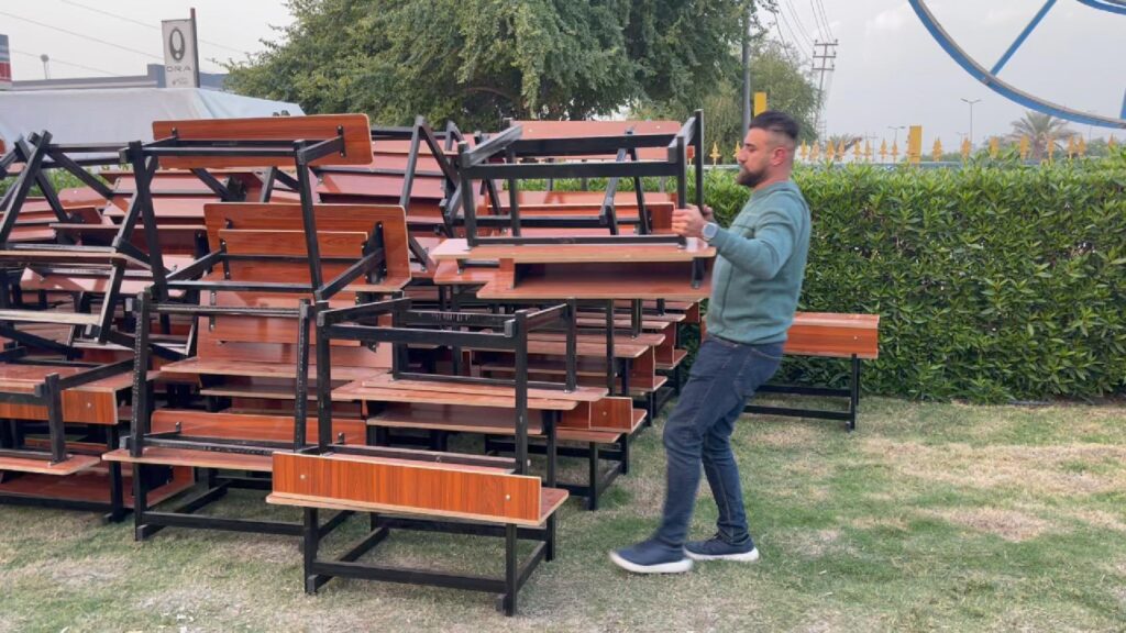 Young Najaf philanthropist donates school desks to underprivileged schools, inspiring community action