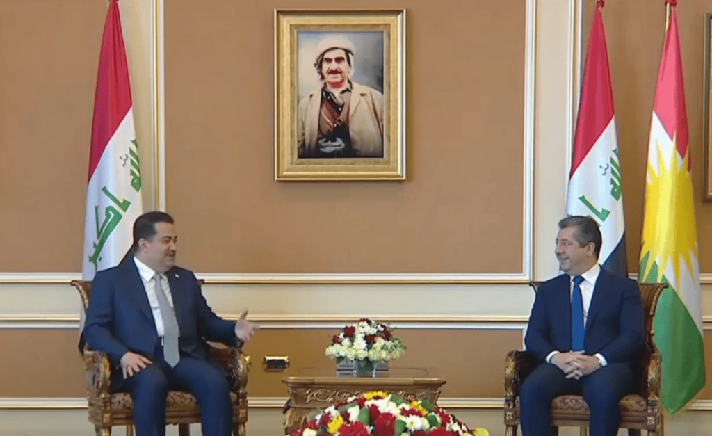 Al-Sudani arrives in Erbil for talks on oil, census, and new KRG cabinet