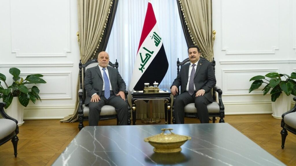 Al-Sudani, Al-Abadi meet for discussions on economic reforms, security, and border stability