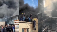 Plastic and wood workshop catches fire in Akre