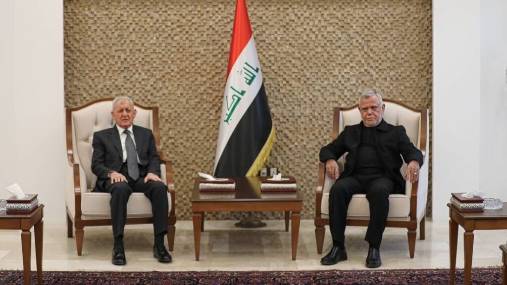 President Rashid, Hadi Al-Amiri discuss 'ways to strengthen the democratic process' in Iraq