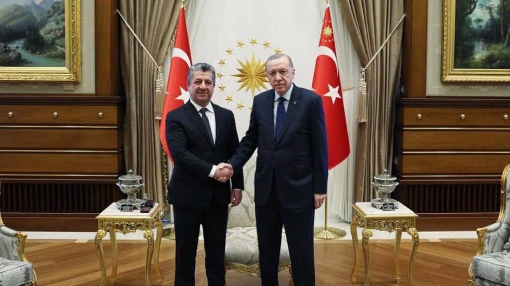 KRG PM Masrour Barzani meets with Turkish president and foreign minister in Ankara