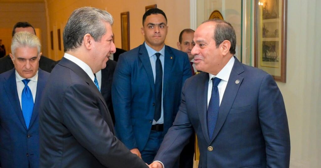 Masrour Barzani, el-Sisi agree on security coordination in Egypt meeting
