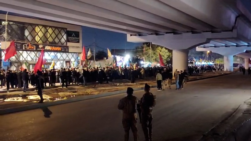 Protesters rally near Green Zone demanding US Embassy closure