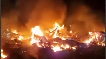 Suspected drone crash sparks Karbala desert fire as officials deny civilian aircraft down